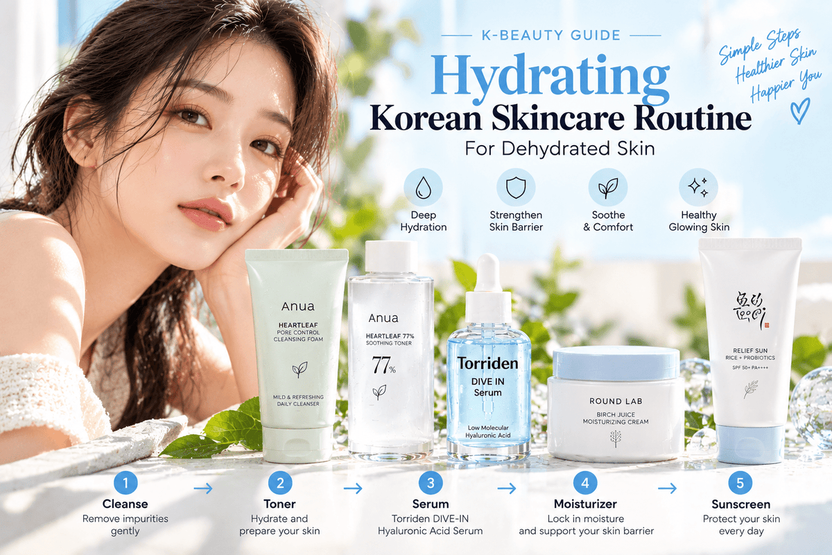 How to Build a Hydrating Korean Skincare Routine for Dehydrated Skin - K-Beauty Billy | Korean Skincare & Cosmetics