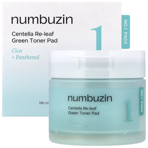 Numbuzin Cica Green Calming Pads Hydrating Soothing Toner Pads Korean Skincare - K-Beauty Billy | Korean Skincare & Cosmetics