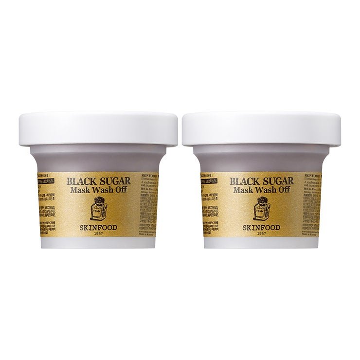 SKINFOOD Black Sugar Wash-Off Mask 120g x 2EA - K-Beauty Billy | Korean Skincare & Cosmetics