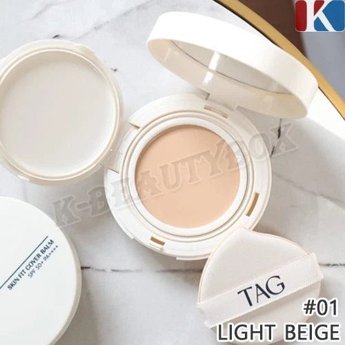 TAG Skin Fit Cover Balm 01 Light Beige Pore Blur Full Coverage Makeup K-Beauty - K-Beauty Billy | Korean Skincare & Cosmetics